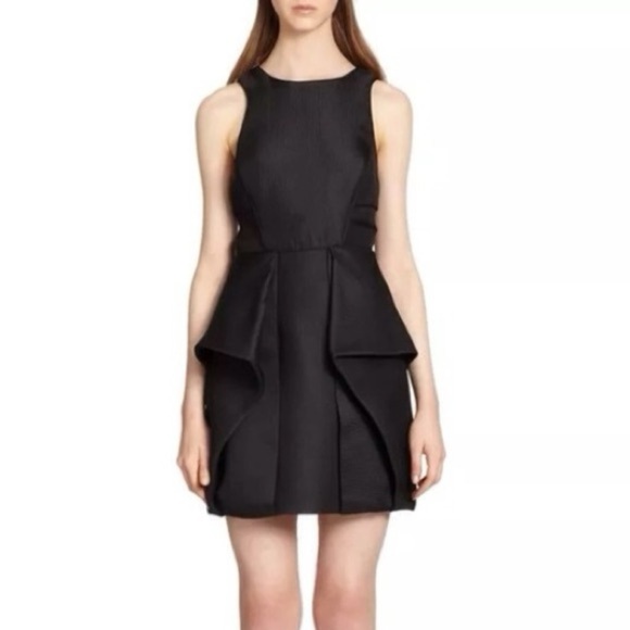 Tibi black Simona structured origami mini dress - size 0 (XS) - Picture 2 of 5